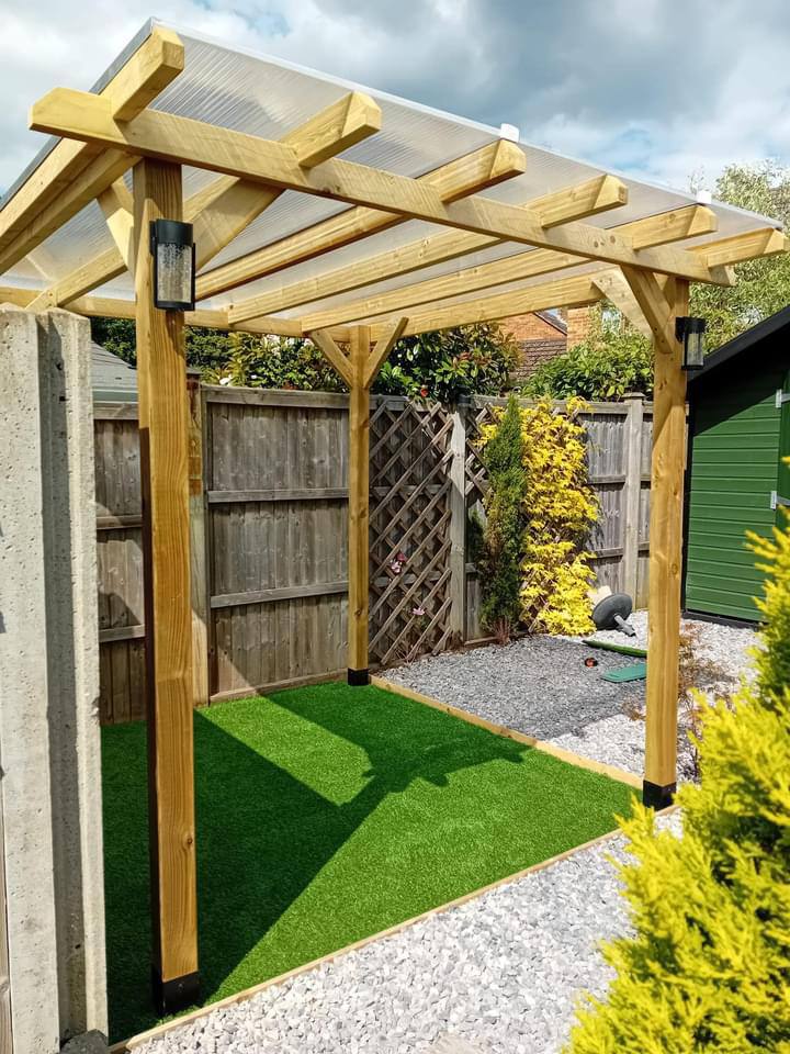 Pergola and Artificial Grass